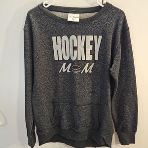 J. America Women's Dark Gray Hockey Mom Sweatshirt